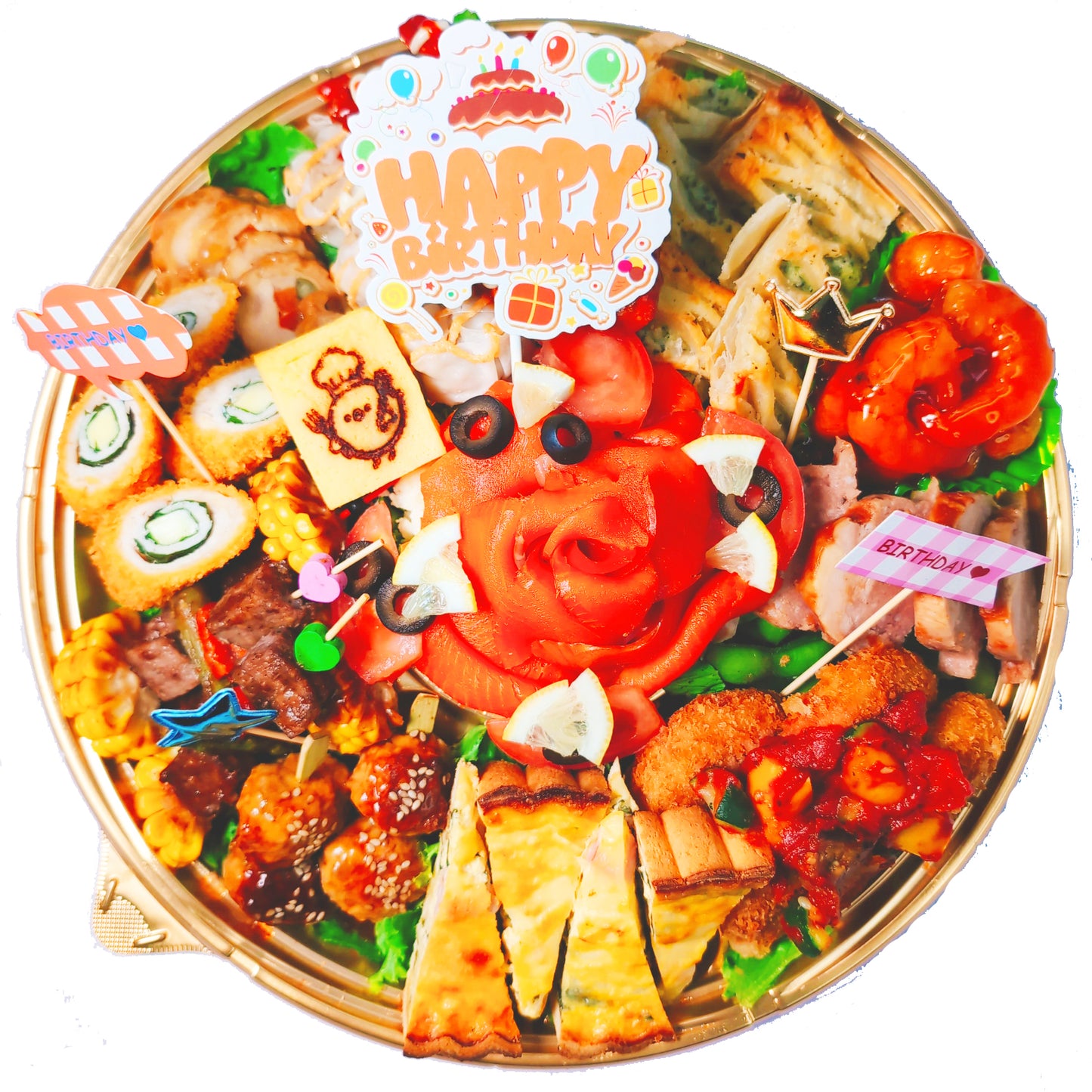 ひよこのオードブル(大人向けお祝い飾り付き)